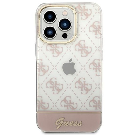 Guess GUHCP14LHG4MHP iPhone 14 Pro 6.1 "pink / pink hardcase 4G Pattern Script Guess GUHCP14LHG4MHP iPhone 14 Pro 6.1 "pink / pink hardcase 4G Pattern Script