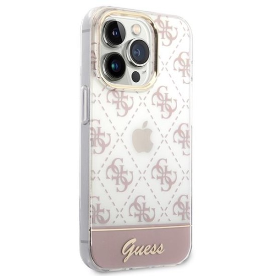 Guess GUHCP14LHG4MHP iPhone 14 Pro 6.1 "pink / pink hardcase 4G Pattern Script Guess GUHCP14LHG4MHP iPhone 14 Pro 6.1 "pink / pink hardcase 4G Pattern Script