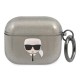 Karl Lagerfeld Glitter Karl&amp;#39;s Head Case for AirPods 3 - Black