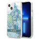 Guess GUHCP13MLFLSN iPhone 13 6.1" green/green hardcase Flower Liquid Glitter