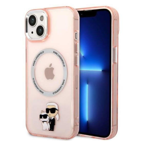 Karl Lagerfeld KLHMP14SHNKCIP iPhone 14 6.1" hardcase pink/pink Iconic Karl&Choupette Magsafe Karl Lagerfeld KLHMP14SHNKCIP iPhone 14 6.1" hardcase pink/pink Iconic Karl&Choupette Magsafe