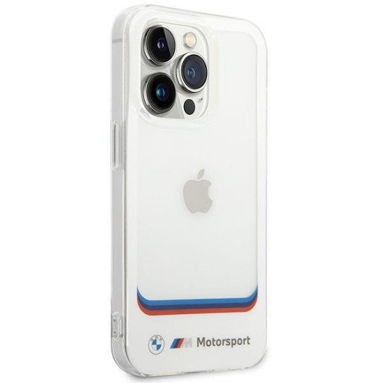 Case BMW BMHCP14X22HMCH iPhone 14 Pro Max 6.7" white/white Transparent Center