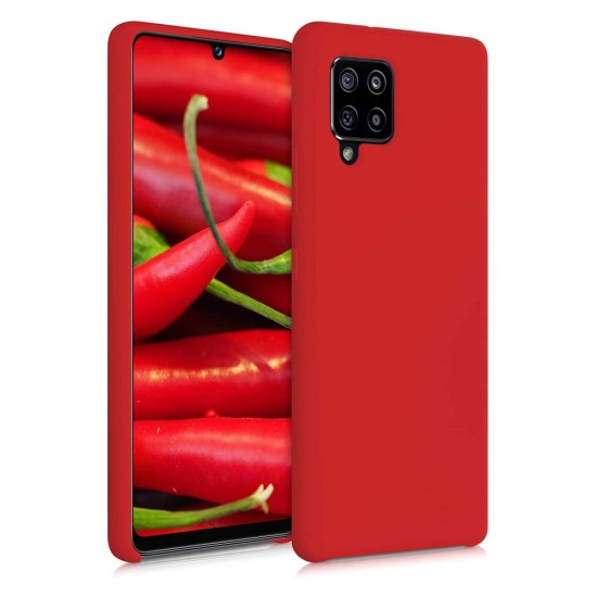 Silicone Case Soft Flexible Rubber Cover for Samsung Galaxy A42 5G red Silicone Case Soft Flexible Rubber Cover for Samsung Galaxy A42 5G red
