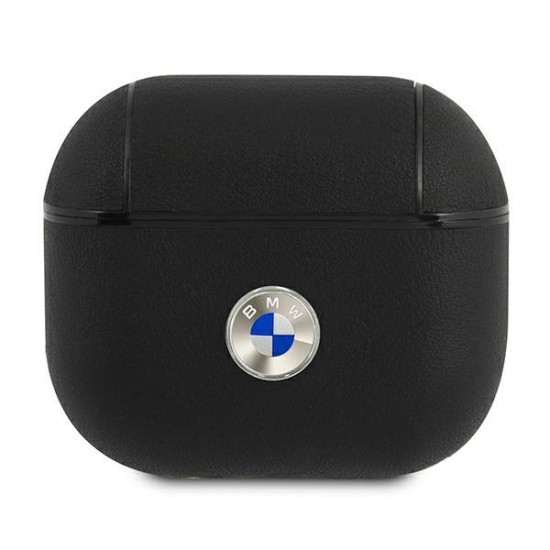 BMW Genuine Leather Silver Logo Case for AirPods 3 - Black BMW Genuine Leather Silver Logo Case for AirPods 3 - Black