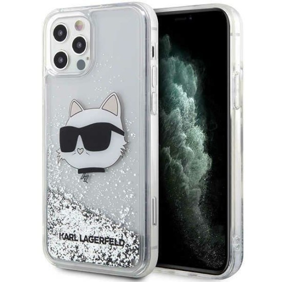 Karl Lagerfeld KLHCP12MLNHCCS iPhone 12/ 12 Pro 6.1" silver/silver hardcase Glitter Choupette Head Karl Lagerfeld KLHCP12MLNHCCS iPhone 12/ 12 Pro 6.1" silver/silver hardcase Glitter Choupette Head