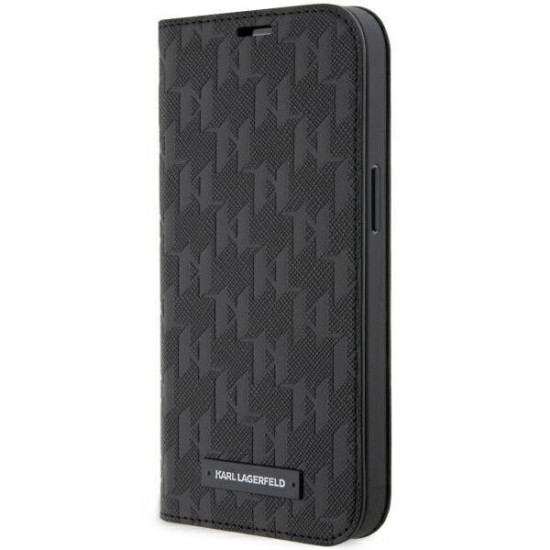 Karl Lagerfeld KLBKP14LSAKLHPK iPhone 14 Pro 6.1" bookcase black/black Saffiano Monogram Karl Lagerfeld KLBKP14LSAKLHPK iPhone 14 Pro 6.1" bookcase black/black Saffiano Monogram