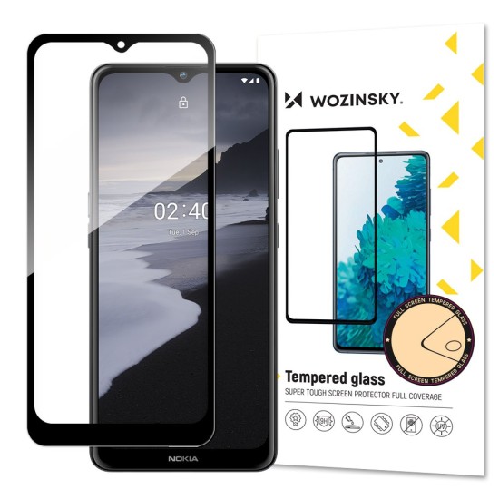 Wozinsky Tempered Glass Full Glue Super Tough Screen Protector Full Coveraged with Frame Case Friendly for Nokia 2.4 black Wozinsky Tempered Glass Full Glue Super Tough Screen Protector Full Coveraged with Frame Case Friendly for Nokia 2.4 black