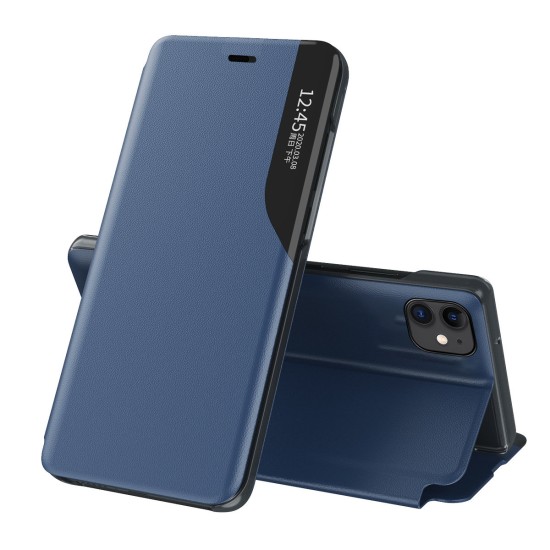 Eco Leather View Case elegant bookcase type case with kickstand for iPhone 13 Pro blue Eco Leather View Case elegant bookcase type case with kickstand for iPhone 13 Pro blue