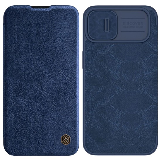 Nillkin Qin Leather Pro Case iPhone 14 Plus Camera Cover Holster Cover Flip Case Blue Nillkin Qin Leather Pro Case iPhone 14 Plus Camera Cover Holster Cover Flip Case Blue