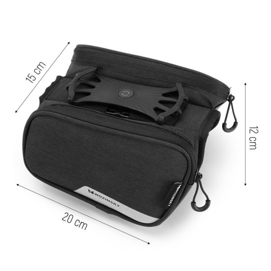 Wozinsky frame bike bag phone holder for 6.5 inch 1.5l black (WBB14BK) Wozinsky frame bike bag phone holder for 6.5 inch 1.5l black (WBB14BK)