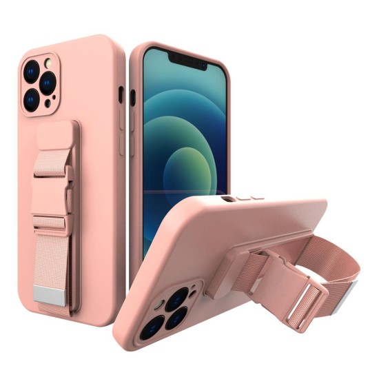 Rope case gel case with a chain lanyard bag lanyard iPhone 12 mini pink Rope case gel case with a chain lanyard bag lanyard iPhone 12 mini pink