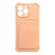 Card Armor Case Pouch Cover for iPhone 13 Mini Card Wallet Silicone Air Bag Armor Pink Card Armor Case Pouch Cover for iPhone 13 Mini Card Wallet Silicone Air Bag Armor Pink