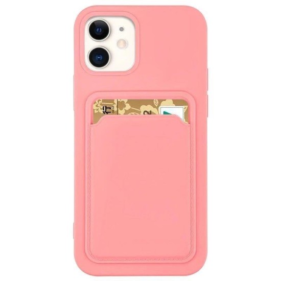 Card Case Silicone Wallet Case with Card Slot Documents for Samsung Galaxy A73 pink Card Case Silicone Wallet Case with Card Slot Documents for Samsung Galaxy A73 pink