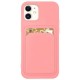 Card Case Silicone Wallet Case with Card Slot Documents for Samsung Galaxy A73 pink Card Case Silicone Wallet Case with Card Slot Documents for Samsung Galaxy A73 pink