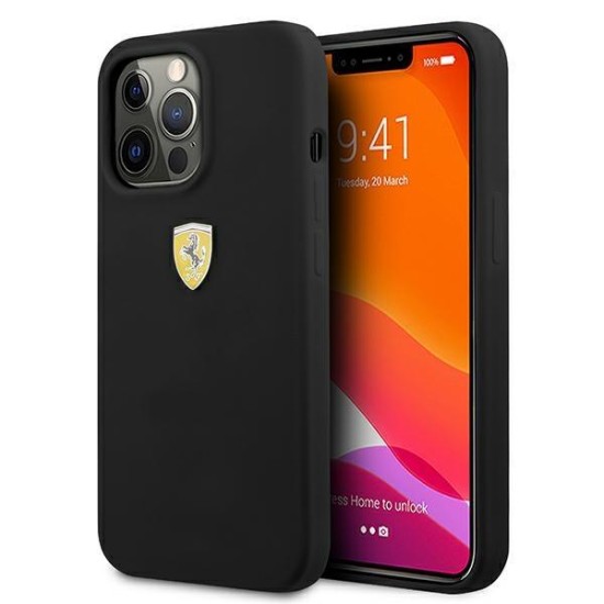 Ferrari FESSIHCP13LBK iPhone 13 Pro / 13 6.1" black/black hardcase Silicone Ferrari FESSIHCP13LBK iPhone 13 Pro / 13 6.1" black/black hardcase Silicone
