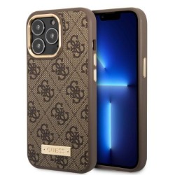Guess GUHMP13LU4GPRW iPhone 13 Pro / 13 6.1 "brown / brown hard case 4G Logo Plate MagSafe