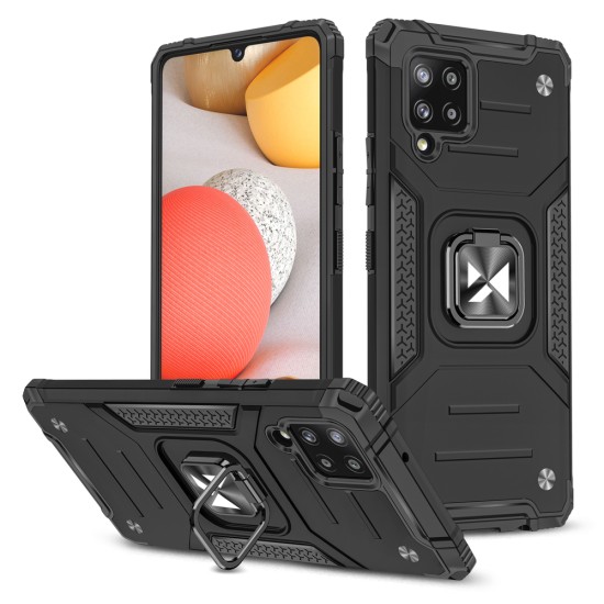Wozinsky Ring Armor Case Kickstand Tough Rugged Cover for Samsung Galaxy A42 5G black Wozinsky Ring Armor Case Kickstand Tough Rugged Cover for Samsung Galaxy A42 5G black