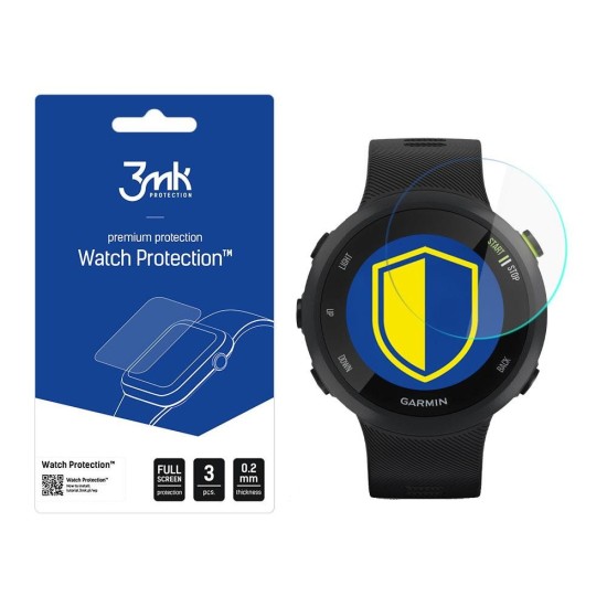 Garmin Forerunner 45 - 3mk Watch Protection™ v. FlexibleGlass Lite Garmin Forerunner 45 - 3mk Watch Protection™ v. FlexibleGlass Lite
