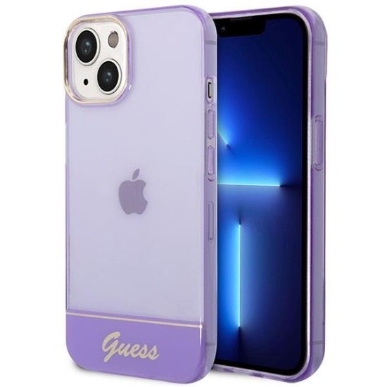 Guess GUHCP14MHGCOU iPhone 14 Plus 6.7 "violet / purple hardcase Translucent Guess GUHCP14MHGCOU iPhone 14 Plus 6.7 "violet / purple hardcase Translucent