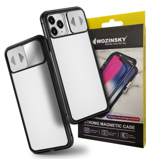 Wozinsky Magnetic Cam Slider Case Full Body Cover built-in front glass lens rotector for Huawei P40 black Wozinsky Magnetic Cam Slider Case Full Body Cover built-in front glass lens rotector for Huawei P40 black