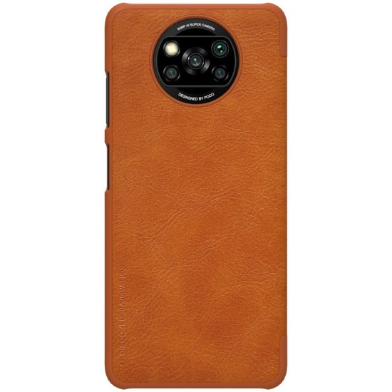 Nillkin Qin leather holster cover for Xiaomi Poco X3 NFC / Poco X3 Pro brown Nillkin Qin leather holster cover for Xiaomi Poco X3 NFC / Poco X3 Pro brown