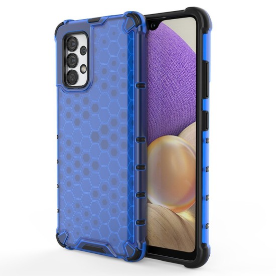 Honeycomb case armored cover with a gel frame for Samsung Galaxy A03s (166.5) blue Honeycomb case armored cover with a gel frame for Samsung Galaxy A03s (166.5) blue