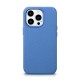 iCarer Litchi Premium Leather Case iPhone 14 Pro Max Magnetic Leather Case with MagSafe Light Blue (WMI14220712-LB)