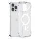 Joyroom Magnetic Defender Magnetic Case for iPhone 14 Plus Armored Case with Hooks Stand Clear (MagSafe Compatible)