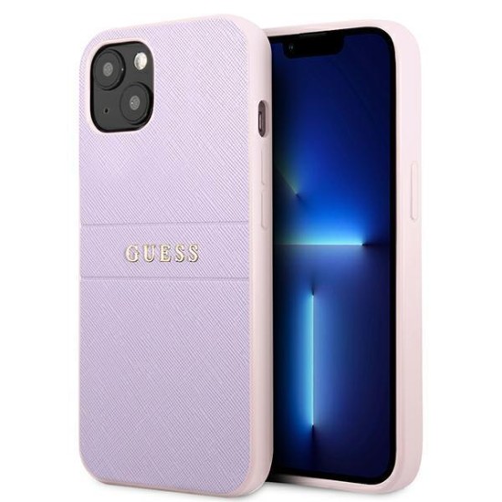 Guess GUHCP13SPSASBPU iPhone 13 mini 5,4 "purple / purple Saffiano Hot Stamp & Metal Logo Guess GUHCP13SPSASBPU iPhone 13 mini 5,4 "purple / purple Saffiano Hot Stamp & Metal Logo