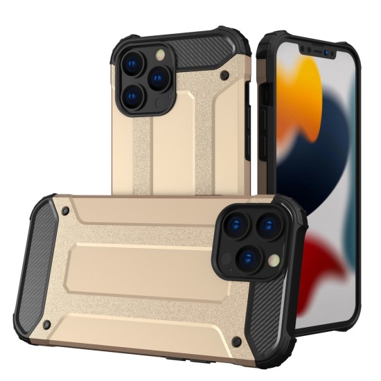 Hybrid Armor Case Tough Rugged Cover for iPhone 13 Pro Max golden Hybrid Armor Case Tough Rugged Cover for iPhone 13 Pro Max golden
