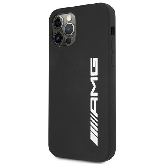 AMG AMHCP12MSGLBGN iPhone 12/12 Pro czarny/black hardcase Silicone Big Logo