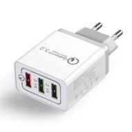 Wozinsky fast wall charger adapter Quick Charge QC 3.0 3x USB 30W white (WWC-01)