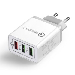 Wozinsky fast wall charger adapter Quick Charge QC 3.0 3x USB 30W white (WWC-01) Wozinsky fast wall charger adapter Quick Charge QC 3.0 3x USB 30W white (WWC-01)