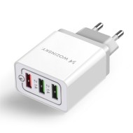 Wozinsky fast wall charger adapter Quick Charge QC 3.0 3x USB 30W white (WWC-01)