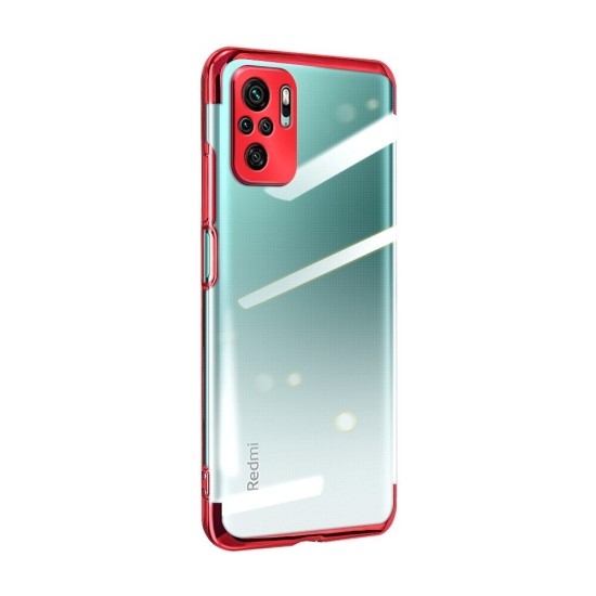 Clear Color Case Gel TPU Electroplating frame Cover for Xiaomi Redmi Note 10 5G / Poco M3 Pro red Clear Color Case Gel TPU Electroplating frame Cover for Xiaomi Redmi Note 10 5G / Poco M3 Pro red