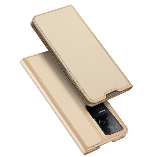Dux Ducis Skin Pro Holster Cover Flip Cover for Xiaomi Poco F4 5G gold Dux Ducis Skin Pro Holster Cover Flip Cover for Xiaomi Poco F4 5G gold