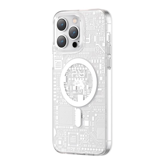 Kingxbar PQY Geek Series magnetic case for iPhone 14 Pro MagSafe silver Kingxbar PQY Geek Series magnetic case for iPhone 14 Pro MagSafe silver