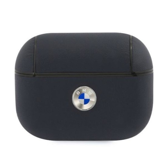 BMW Genuine Leather Silver Logo AirPods Pro Case - Navy Blue BMW Genuine Leather Silver Logo AirPods Pro Case - Navy Blue