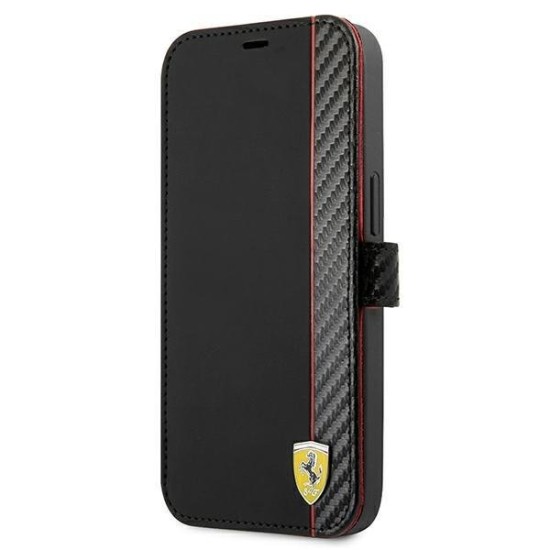 Ferrari FESAXFLBKP13SBK iPhone 13 mini 5.4" black/black book On Track Carbon Stripe Ferrari FESAXFLBKP13SBK iPhone 13 mini 5.4" black/black book On Track Carbon Stripe