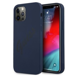 Guess GUHCP12MLSVSBL iPhone 12/12 Pro 6.1" blue/blue hardcase Script Vintage