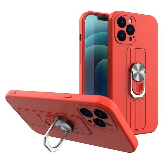 Ring Case silicone case with finger grip and stand for iPhone 13 Pro Max red Ring Case silicone case with finger grip and stand for iPhone 13 Pro Max red