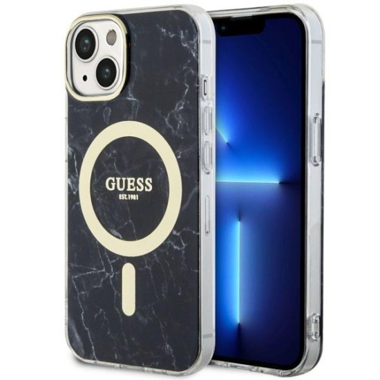 Guess GUHMP14SPCUMAK iPhone 14 6.1" black/black hardcase Marble MagSafe Guess GUHMP14SPCUMAK iPhone 14 6.1" black/black hardcase Marble MagSafe