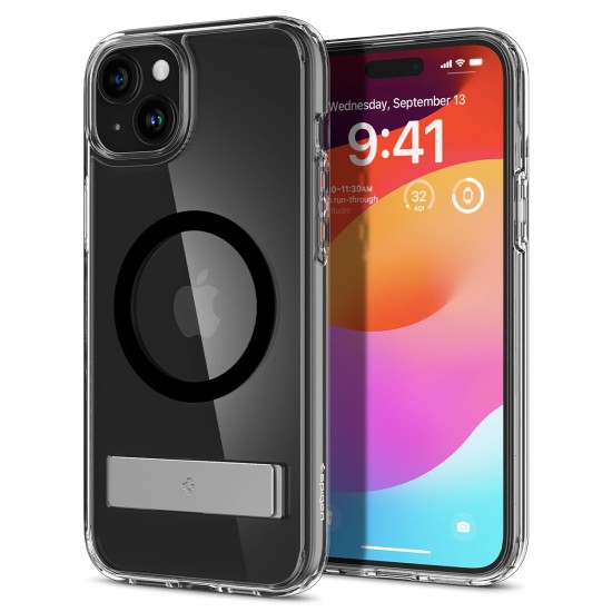 Spigen Ultra Hybrid S MagSafe Case with Stand for iPhone 15 - Black Spigen Ultra Hybrid S MagSafe Case with Stand for iPhone 15 - Black
