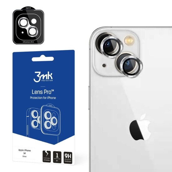 Camera glass for iPhone 14 9H for 3mk Lens Protection Pro series lens - silver Camera glass for iPhone 14 9H for 3mk Lens Protection Pro series lens - silver