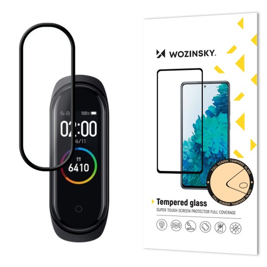 Wozinsky super wytrzymałe szkło folia szklana Full Glue na cały ekran z ramką Case Friendly Xiaomi Mi Band 4 / Mi Band 3 przezroczysty Wozinsky super wytrzymałe szkło folia szklana Full Glue na cały ekran z ramką Case Friendly Xiaomi Mi Band 4 / Mi Band 3 przezroczysty