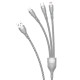 Dudao 3in1 USB cable - Lightning / microUSB / USB Type C 65W 1.2m gray (L20X) Dudao 3in1 USB cable - Lightning / microUSB / USB Type C 65W 1.2m gray (L20X)