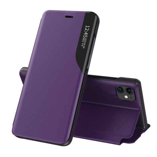 Eco Leather View Case elegant bookcase type case with kickstand for iPhone 13 Pro Max purple Eco Leather View Case elegant bookcase type case with kickstand for iPhone 13 Pro Max purple