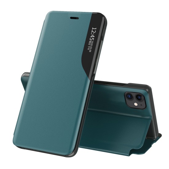 Eco Leather View Case elegant bookcase type case with kickstand for iPhone 13 Pro green Eco Leather View Case elegant bookcase type case with kickstand for iPhone 13 Pro green