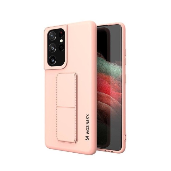 Wozinsky Kickstand Case silicone case with stand Samsung Galaxy S21 Ultra 5G pink Wozinsky Kickstand Case silicone case with stand Samsung Galaxy S21 Ultra 5G pink
