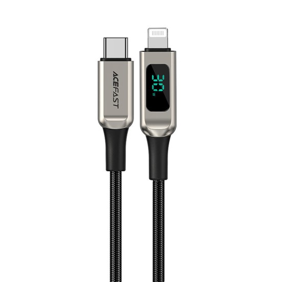 Acefast cable MFI USB Type C - Lightning 1.2m, 30W, 3A silver (C6-01 silver) Acefast cable MFI USB Type C - Lightning 1.2m, 30W, 3A silver (C6-01 silver)